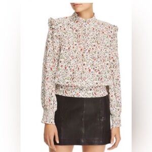 NWT Frame Denim Floral Long Sleeve Blouse Small